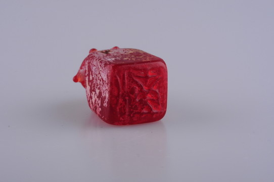 漢代琉璃 漢代紅琉璃龜鈕印
