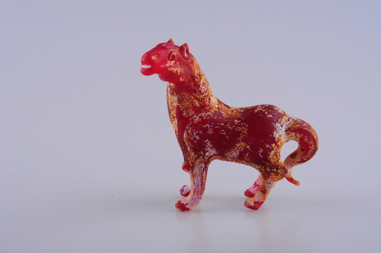 漢代琉璃 紅琉璃馬