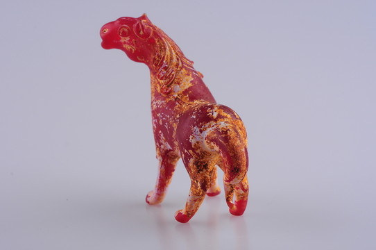漢代琉璃 紅琉璃馬