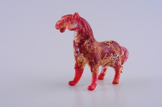 漢代琉璃 紅琉璃馬