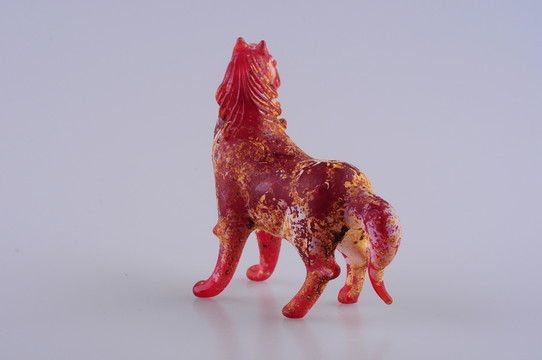 漢代琉璃 紅琉璃馬