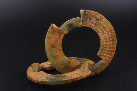 戰(zhàn)國(guó)玉環(huán) 戰(zhàn)國(guó)勾連紋蚩太玉環(huán)