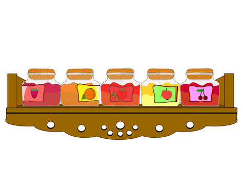 向量的貨架cupboa插圖