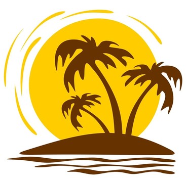 棕櫚樹和太陽