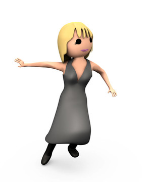 3D舞蹈金發(fā)女郎