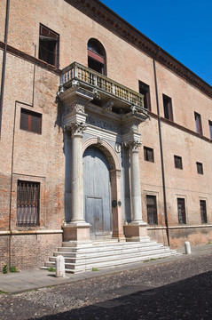 四沙克拉提宮殿。Ferrara。Emilia Romagna。意大利.