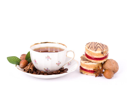 紙托蛋糕精美的茶具