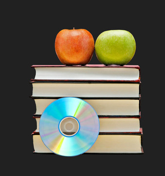 蘋果；DVD；和書籍作為過渡從老東北的符號