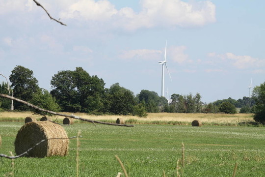 Hay Bales在Field