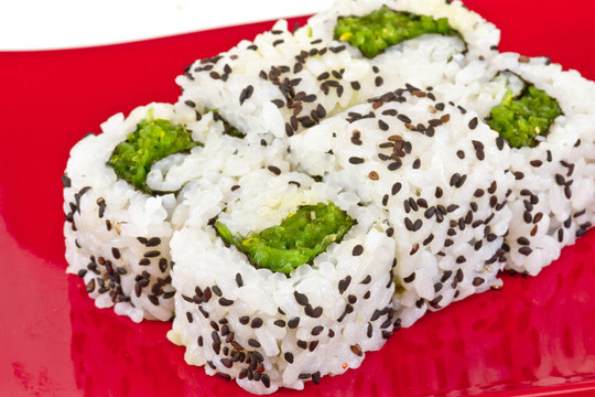 日本的素食卷的海苔