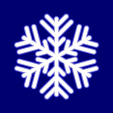 美麗發(fā)光雪花。