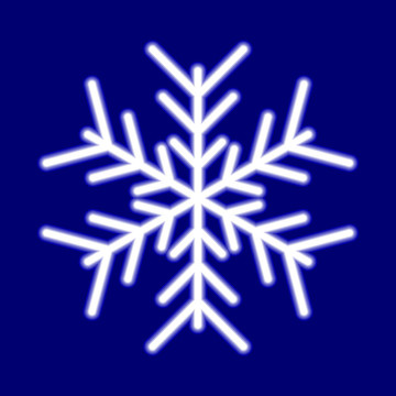 美麗發(fā)光雪花。