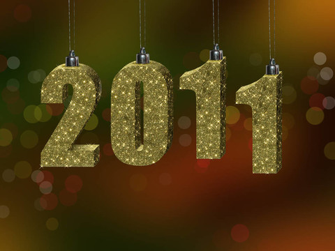 3D圣誕掛件的數(shù)字2011的形狀