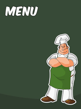 黑板與Cook或廚師
