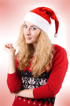 Santa漂亮女人帽