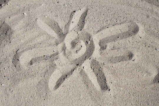 Sun In Beachsand的手指畫