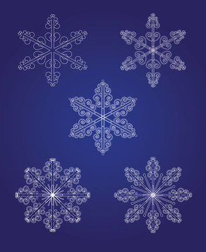 5美麗的雪花