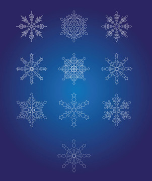 十美麗的雪花