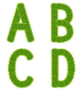 綠色的草信ABCD分離