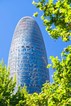 Torre Agbar在巴塞羅那的摩天大樓