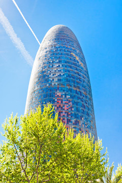 Torre Agbar在巴塞羅那的摩天大樓