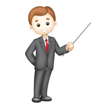 3D商務(wù)人在演示文稿