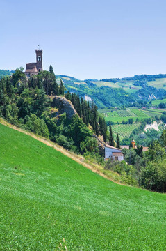 鐘塔。今年。Emilia Romagna。意大利.