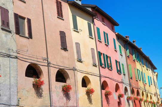 小巷。今年。Emilia Romagna。意大利.
