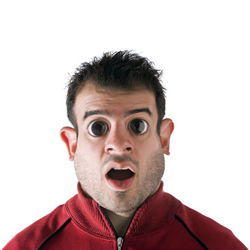 瘋狂的眼睛的人