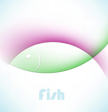 魚(yú)的側(cè)影。插畫(huà)
