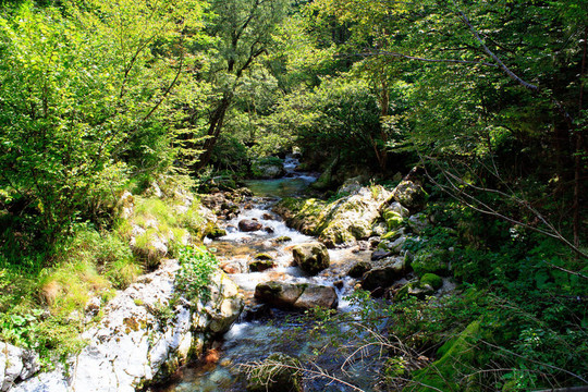 瀑布；Julian Alps