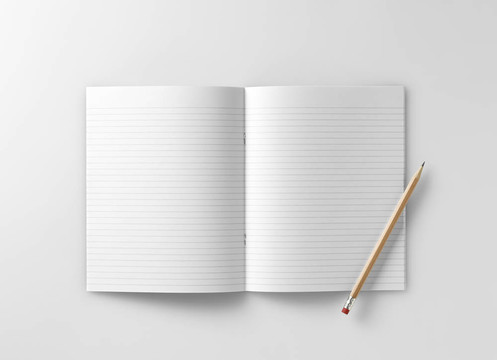 空白筆記本筆記本和鉛筆書學(xué)校運(yùn)動
