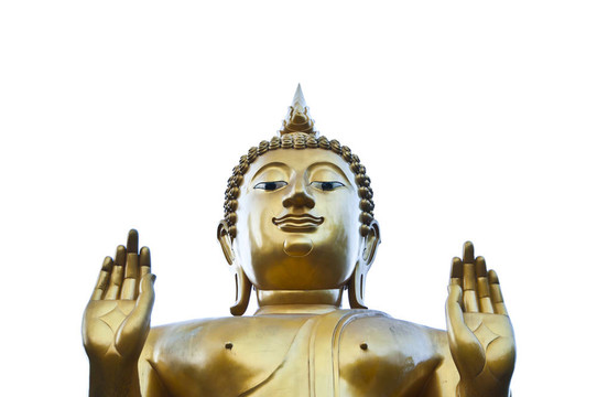 Golden Buddha孤立。