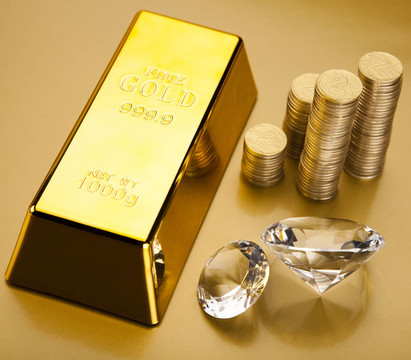 鉆石；金幣和金幣