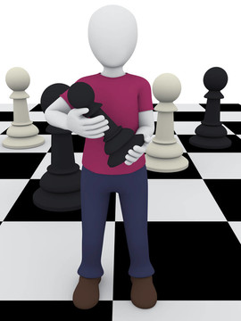 國際象棋的男孩