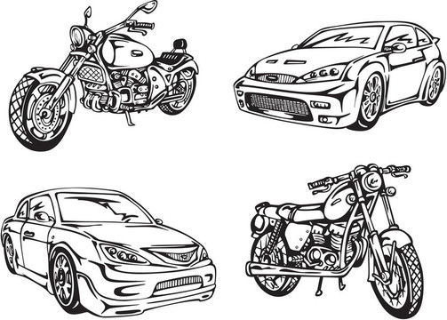 汽車和摩托車