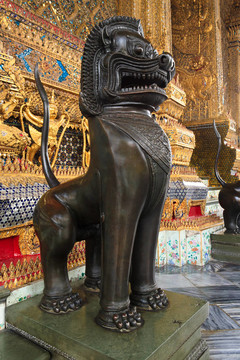 泰國(guó)寺廟獅子雕像