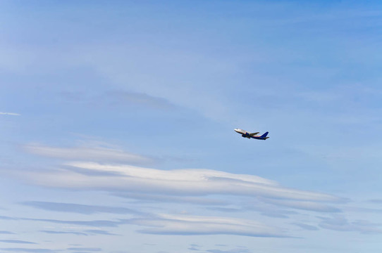飛機(jī)在天空中飛翔