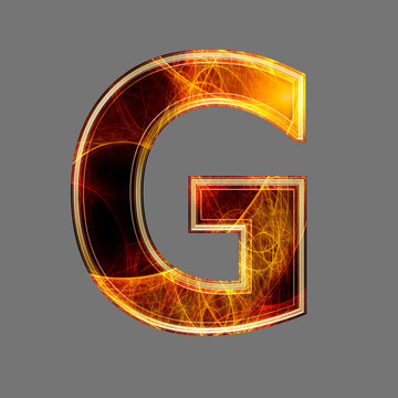 3D抽象和未來字母- G