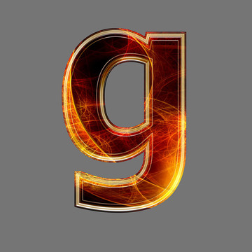 3D抽象和未來字母- G