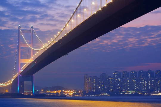 夕陽下的長橋