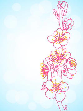 背景與櫻花花
