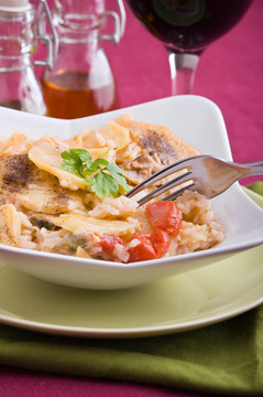 Rice；馬鈴薯和貽貝。