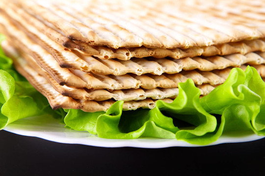 猶太人的宗教節(jié)日逾越節(jié)的傳統(tǒng)食品Matza