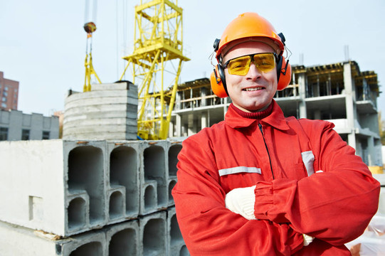 建筑工地快樂建筑工人