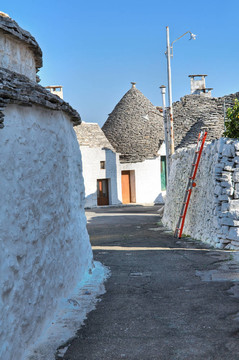 Alberobello s Trulli。普利亞。意大利.