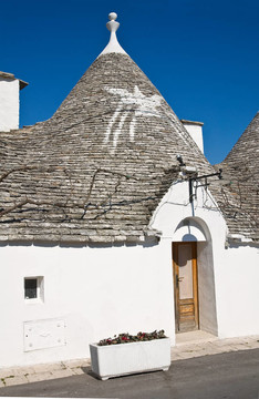 Alberobello s Trulli。普利亞。意大利.