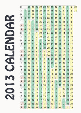2013日歷