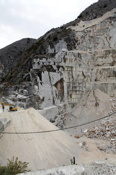 大理石采石場(chǎng)——濱海阿爾卑斯山脈；Carrara；托斯卡納；意大利