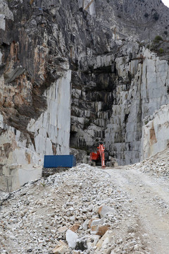 大理石采石場——濱海阿爾卑斯山脈；Carrara；托斯卡納；意大利